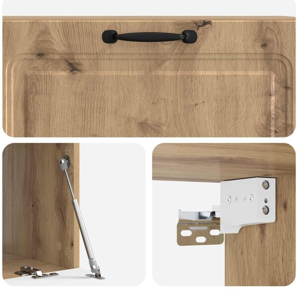 Fali TV szekrény Kézműves Tölgy 98 x 41 x 30 cm Szerelt Fa