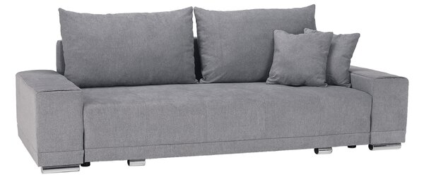 Kinyitható heverő, világosszürke, KEVAN BIG SOFA