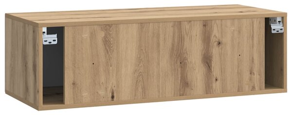 Fali TV szekrény Kézműves Tölgy 98 x 41 x 30 cm Szerelt Fa