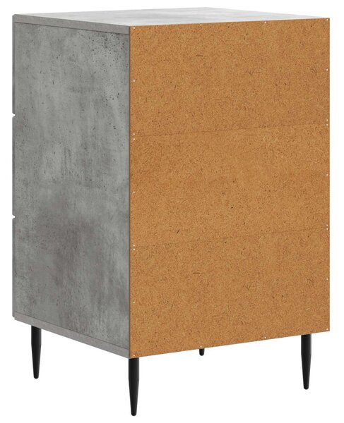 Éjjeliszekrény fiókkal Betonszürke 43 x 41 x 66,5 cm Szerelt Fa