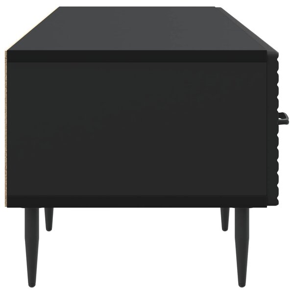 TV szekrény fiókkal Fekete 147 x 34,5 x 30 cm Szerelt Fa