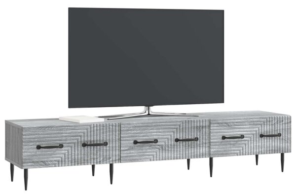 TV szekrény fiókkal Szürke Sonoma 147 x 34,5 x 30 cm Szerelt Fa