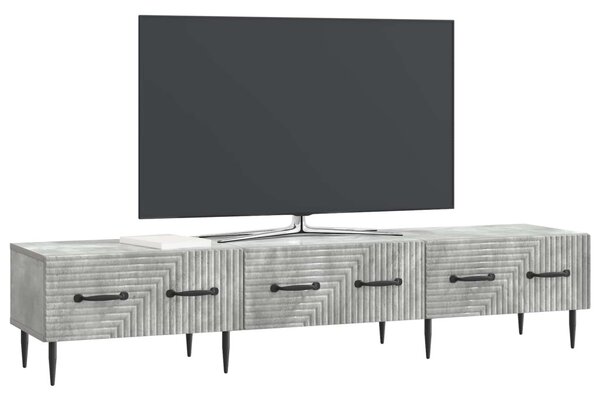 TV szekrény fiókkal Betonszürke 147 x 34,5 x 30 cm Szerelt Fa
