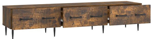TV szekrény fiókkal Füstös Tölgy 147 x 34,5 x 30 cm Szerelt Fa