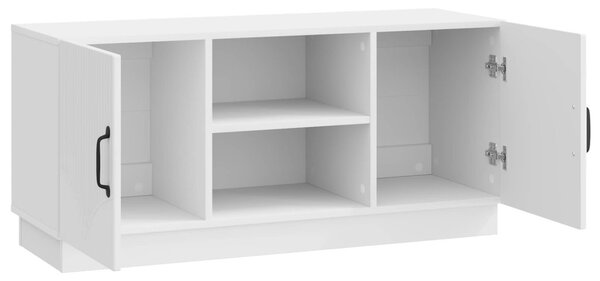 TV szekrény Magasfényű Fehér 102 x 34,5 x 47 cm Szerelt Fa