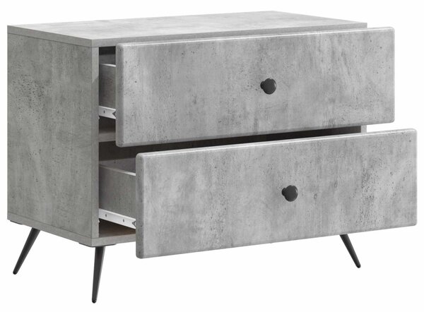 Éjjeliszekrény Betonszürke 62 x 34,5 x 47,5 cm Szerelt Fa