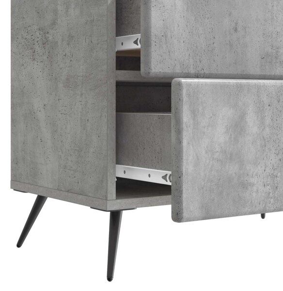 Éjjeliszekrény Betonszürke 62 x 34,5 x 47,5 cm Szerelt Fa