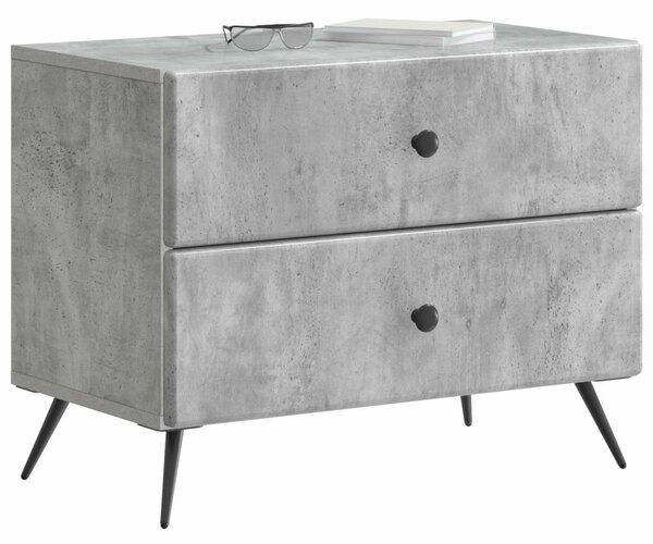 Éjjeliszekrény Betonszürke 62 x 34,5 x 47,5 cm Szerelt Fa