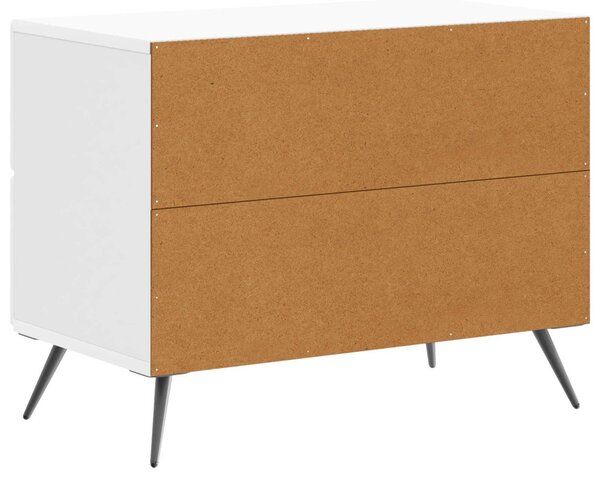 Éjjeliszekrény Magasfényű Fehér 62 x 34,5 x 47,5 cm Szerelt Fa