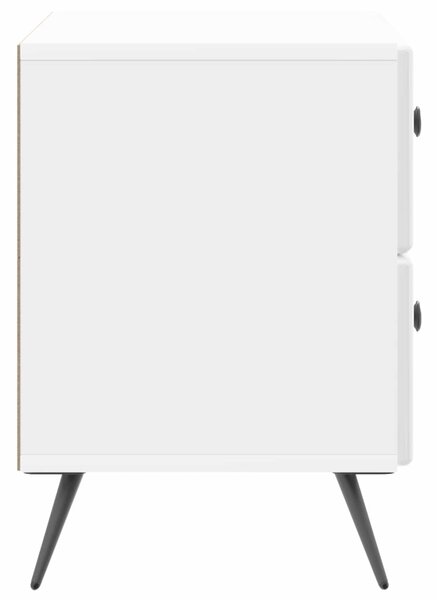 Éjjeliszekrény Magasfényű Fehér 62 x 34,5 x 47,5 cm Szerelt Fa
