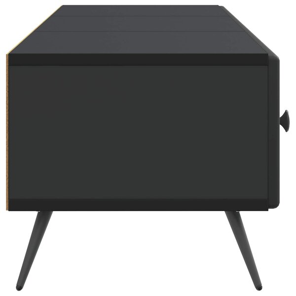 TV szekrény fiókkal Fekete 147 x 34,5 x 30 cm Szerelt Fa