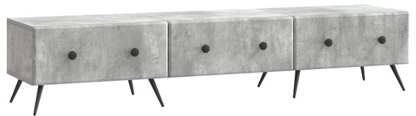 TV szekrény fiókkal Betonszürke 147 x 34,5 x 30 cm Szerelt Fa