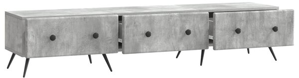TV szekrény fiókkal Betonszürke 147 x 34,5 x 30 cm Szerelt Fa