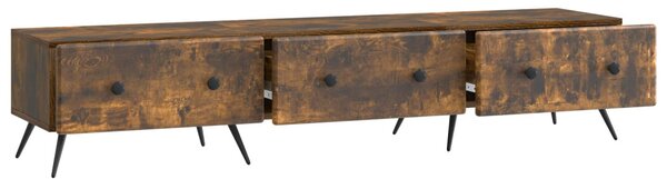 TV szekrény fiókkal Füstös Tölgy 147 x 34,5 x 30 cm Szerelt Fa