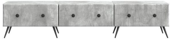 TV szekrény fiókkal Betonszürke 147 x 34,5 x 30 cm Szerelt Fa