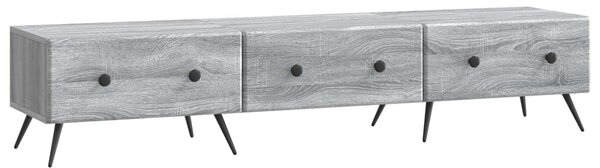 TV szekrény fiókkal Szürke Sonoma 147 x 34,5 x 30 cm Szerelt Fa