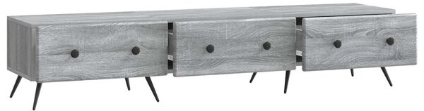 TV szekrény fiókkal Szürke Sonoma 147 x 34,5 x 30 cm Szerelt Fa