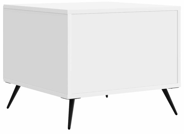 Dohányzóasztal Magasfényű Fehér 49 x 50 x 40 cm Szerelt Fa