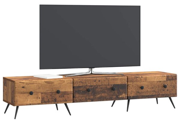 TV szekrény fiókkal Antik Fa 147 x 34,5 x 30 cm Szerelt Fa
