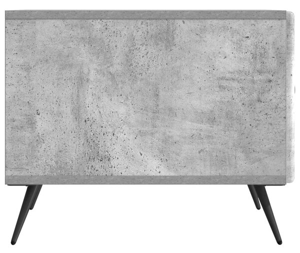 Dohányzóasztal fiókkal Betonszürke 49 x 50 x 40 cm Szerelt Fa