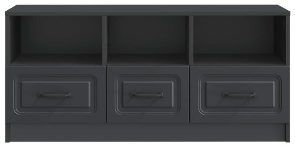 TV szekrény fiókkal Fekete 102 x 34,5 x 47 cm Szerelt Fa
