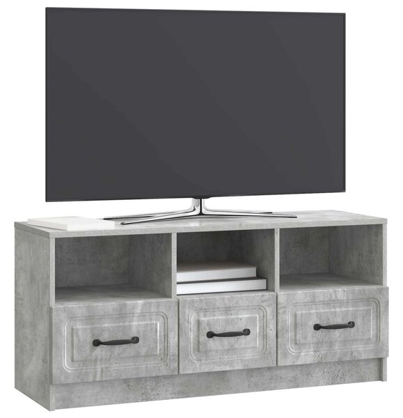 TV szekrény fiókkal Betonszürke 102 x 34,5 x 47 cm Szerelt Fa