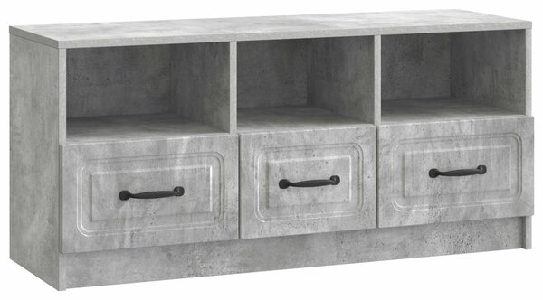 TV szekrény fiókkal Betonszürke 102 x 34,5 x 47 cm Szerelt Fa