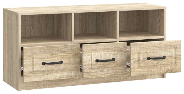 TV szekrény fiókkal Sonoma Tölgy 102 x 34,5 x 47 cm Szerelt Fa