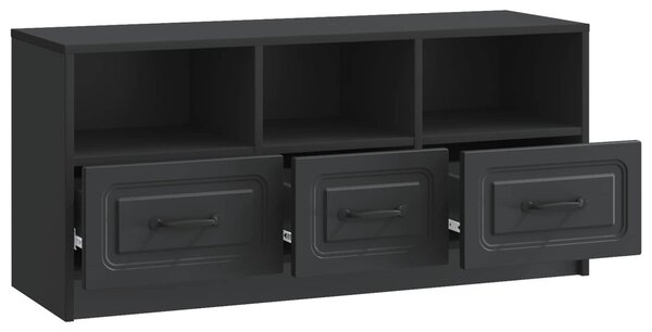 TV szekrény fiókkal Fekete 102 x 34,5 x 47 cm Szerelt Fa