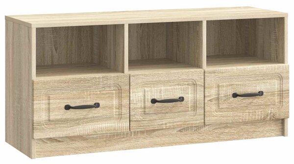 TV szekrény fiókkal Sonoma Tölgy 102 x 34,5 x 47 cm Szerelt Fa