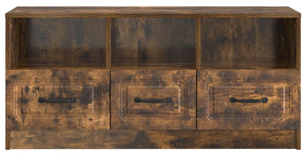 TV szekrény fiókkal Füstös Tölgy 102 x 34,5 x 47 cm Szerelt Fa