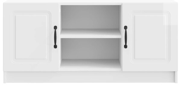 TV szekrény Magasfényű Fehér 102 x 34,5 x 47 cm Szerelt Fa