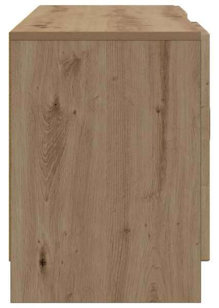 TV szekrény 102 x 34,5 x 47 cm Kézműves Tölgy Szerelt Fa
