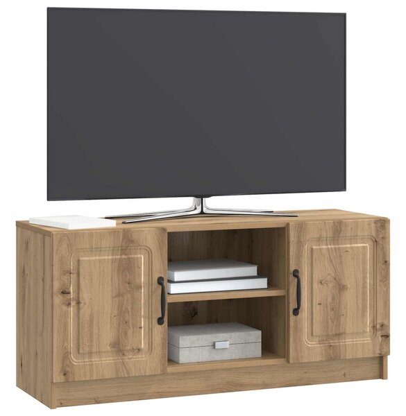 TV szekrény 102 x 34,5 x 47 cm Kézműves Tölgy Szerelt Fa