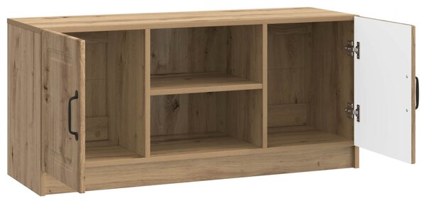 TV szekrény 102 x 34,5 x 47 cm Kézműves Tölgy Szerelt Fa
