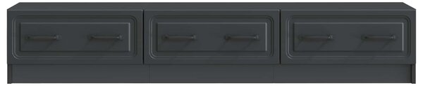 TV szekrény fiókkal Fekete 147 x 34,5 x 27 cm Szerelt Fa