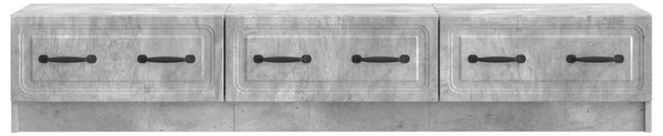 TV szekrény fiókkal Betonszürke 147 x 34,5 x 27 cm Szerelt Fa