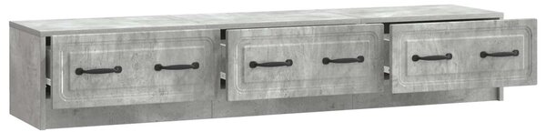 TV szekrény fiókkal Betonszürke 147 x 34,5 x 27 cm Szerelt Fa