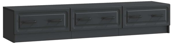 TV szekrény fiókkal Fekete 147 x 34,5 x 27 cm Szerelt Fa