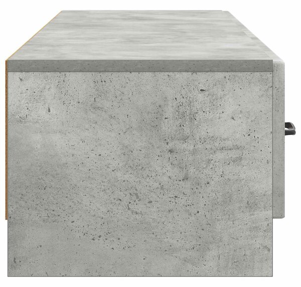TV szekrény fiókkal Betonszürke 147 x 34,5 x 27 cm Szerelt Fa