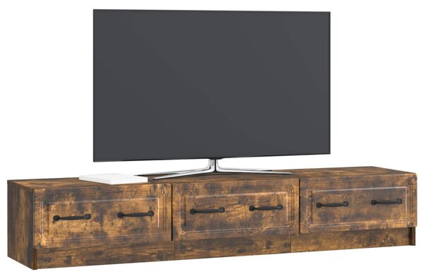TV szekrény fiókkal Füstös Tölgy 147 x 34,5 x 27 cm Szerelt Fa