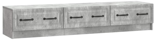 TV szekrény fiókkal Betonszürke 147 x 34,5 x 27 cm Szerelt Fa