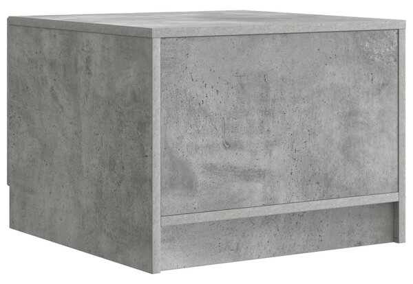 Dohányzóasztal fiókkal Betonszürke 49 x 50 x 37 cm Szerelt Fa
