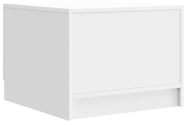Dohányzóasztal Magasfényű Fehér 49 x 50 x 37 cm Szerelt Fa