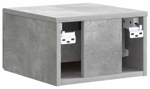 Fali éjjeli szekrény Betonszürke 33 x 34,5 x 20 cm Szerelt Fa