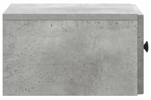 Fali éjjeli szekrény Betonszürke 33 x 34,5 x 20 cm Szerelt Fa