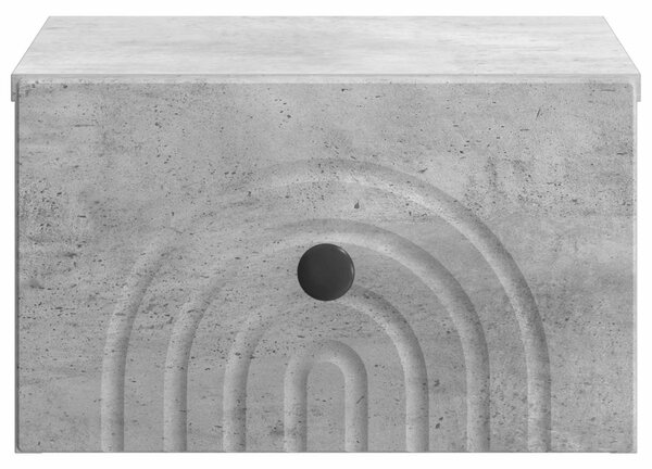 Fali éjjeli szekrény Betonszürke 33 x 34,5 x 20 cm Szerelt Fa