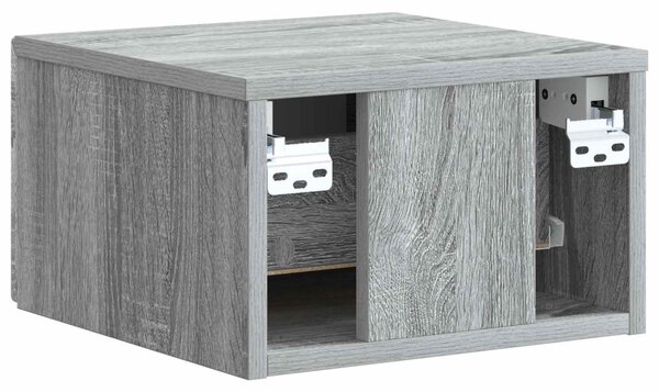 Fali éjjeli szekrény 2 pcs Szürke Sonoma 33 x 34,5 x 20 cm