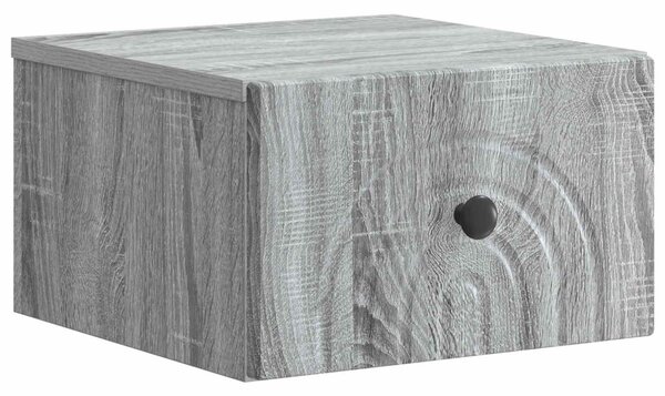 Fali éjjeli szekrény 2 pcs Szürke Sonoma 33 x 34,5 x 20 cm