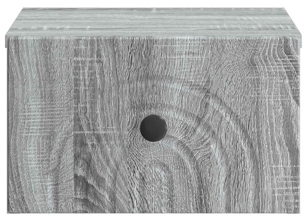 Fali éjjeli szekrény 2 pcs Szürke Sonoma 33 x 34,5 x 20 cm